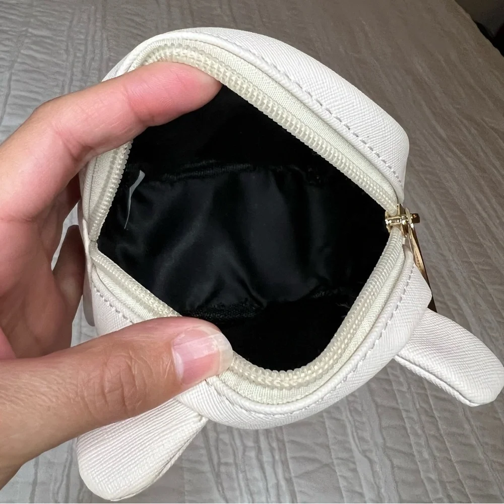 2/$30 Kitty Cosmetic Bag in Blush Pink Color with Gold Detail- Small